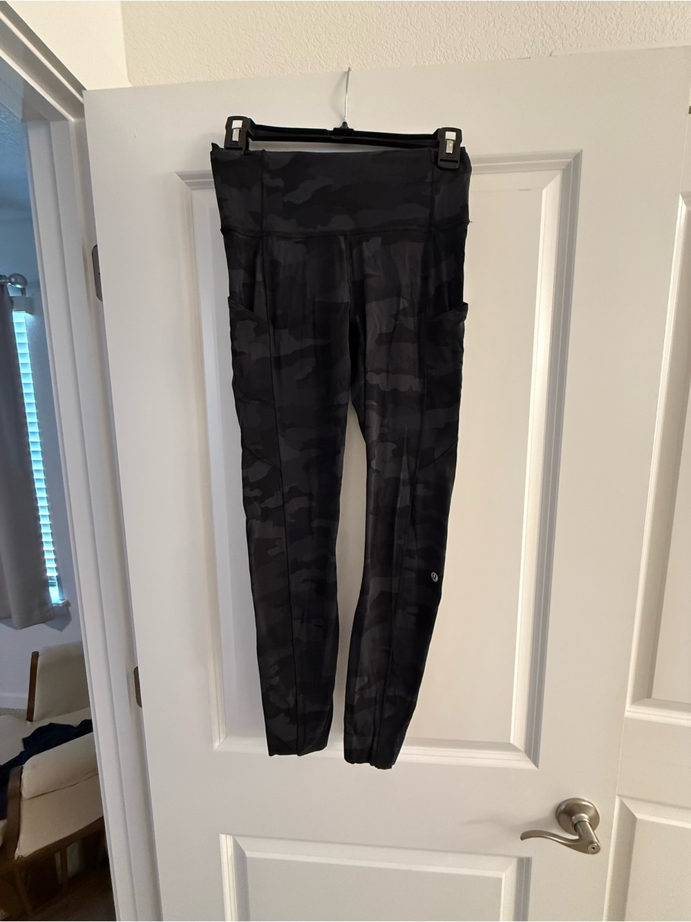 lululemon athletica Black Camo Leggings with Side Pockets